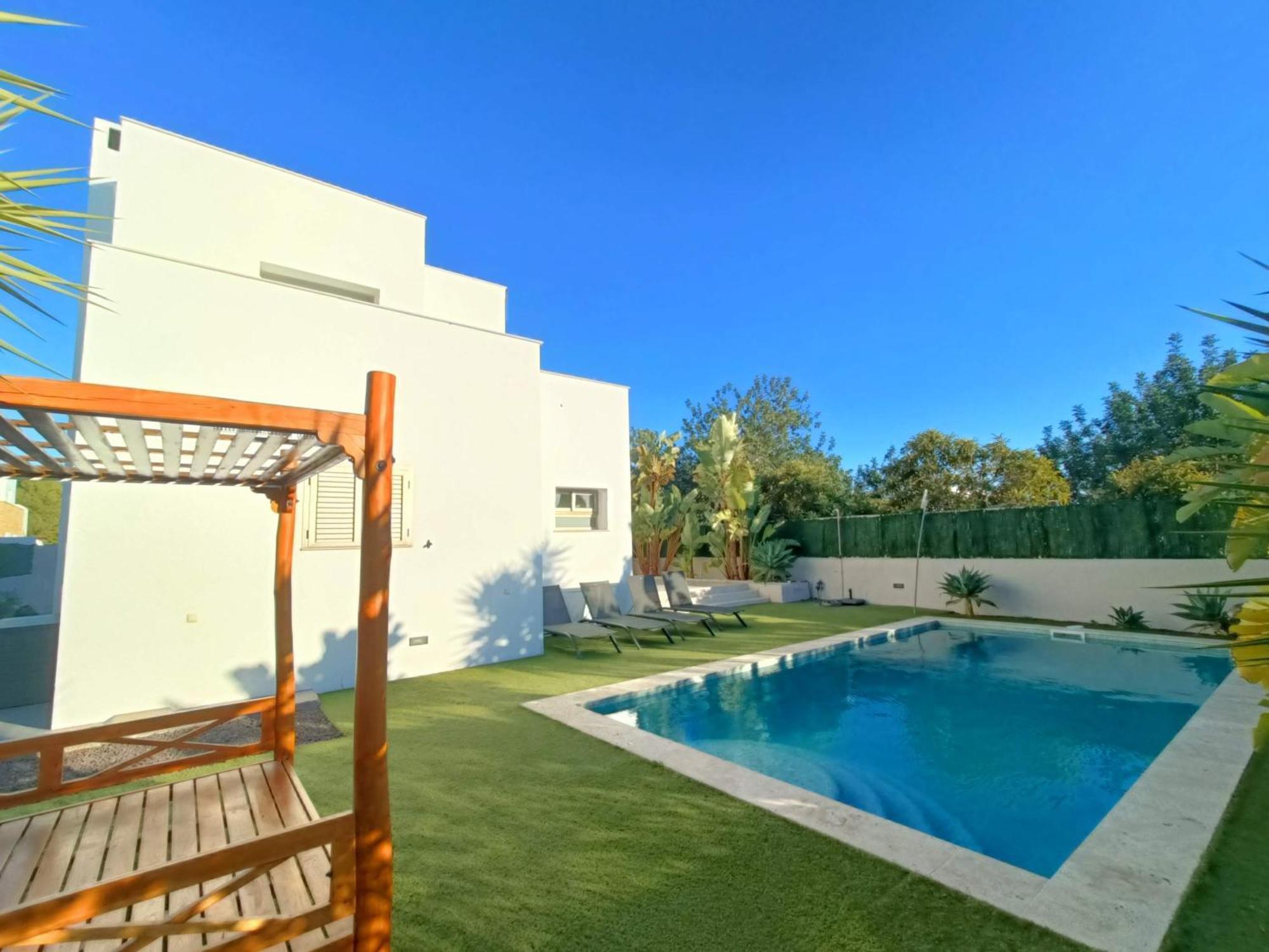 Moderna Casa Con Piscina Privada Villa Santa Eularia des Riu Buitenkant foto